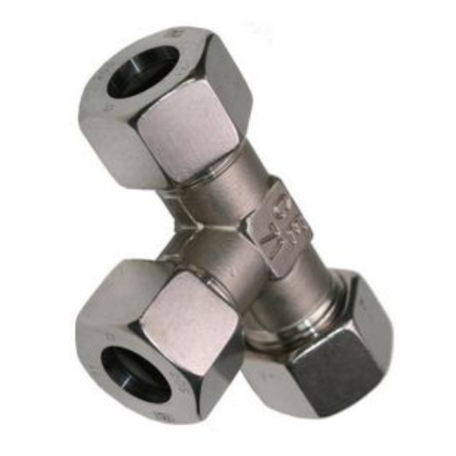 Tee igual hidráulica ensamblada y desensamblada